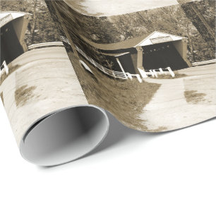 Covered Bridge Wrapping Paper