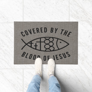 Covered By The Blood Of Jesus Doormat