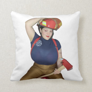 Covered firefighter two sided cushion