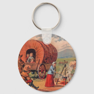 Covered Wagon Key Ring