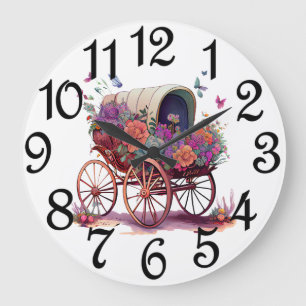Covered Wagon Large Clock
