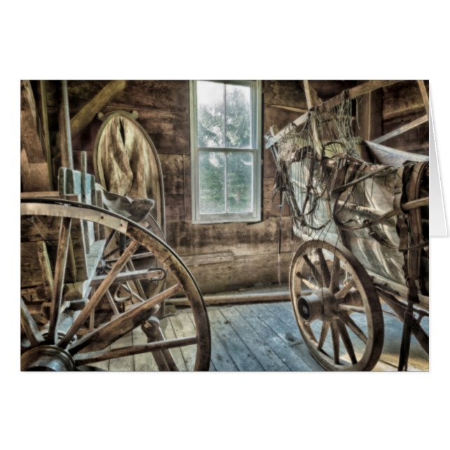 Covered wagon, wooden wagon wheel (Front Horizontal)