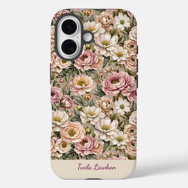 Covered With Old Roses Case-Mate iPhone Case (Back)