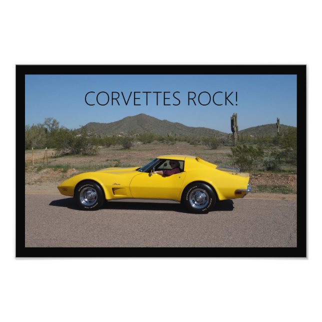Covettes Rock 1973 C3 Corvette Poster (Front)