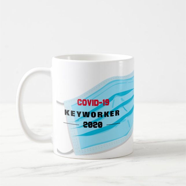 Covid19 KEYWORKER 2020 Customizable Mug (Left)