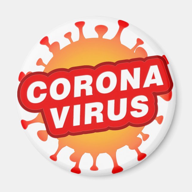 Covid19 Magnet CoronaVirus Text Structure Circle (Front)