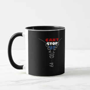 COVID-19 Cant Stop US red white and blue Mug