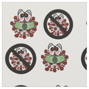 COVID-19 Cartoon Character Fabric (Corona Virus )