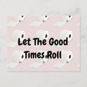 Covid-19 Corona Virus Toilet Paper Pink Postcard