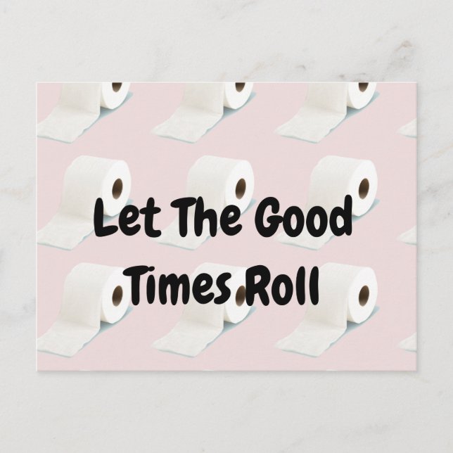 Covid-19 Corona Virus Toilet Paper Pink Postcard (Front)