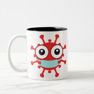 Covid 19 Coronavirus Two-Tone Coffee Mug