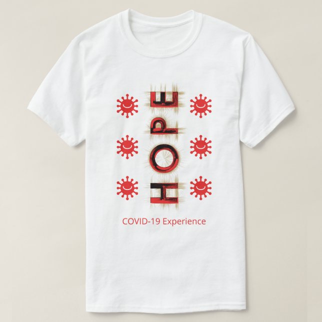 COVID-19 Experience - Hope, Smiling Viruses, Red T-Shirt (Design Front)