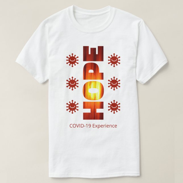 COVID-19 Experience - Hope Sunset, Smiling Viruses T-Shirt (Design Front)