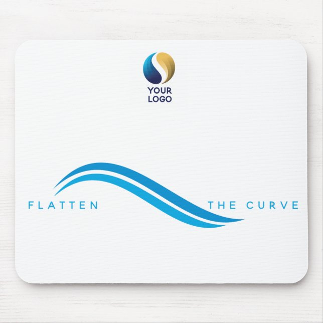 Covid-19 Flatten the Curve Add Your Logo Mouse Pad (Front)