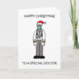 Covid 19 Happy Christmas Doctor Card