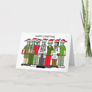 Covid 19 Happy Christmas Medical Team Card