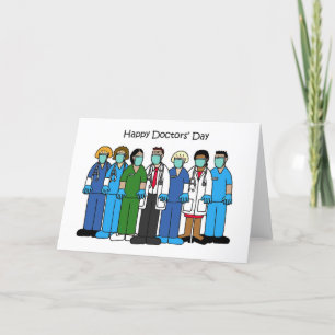 Covid 19 Happy Doctors' Day Holiday Card