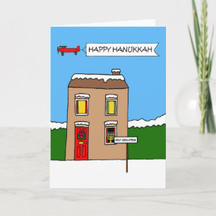 Covid 19 Happy Hanukkah Self-isolation House Card