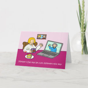 Covid 19 Online Mother's Day Cartoon Card