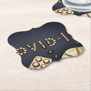 Covid-19 Paper Coaster