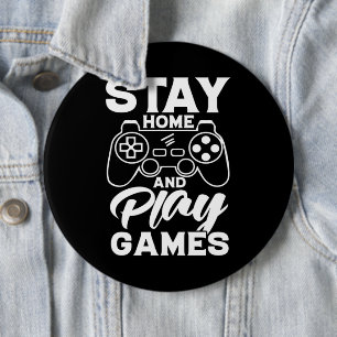COVID 19 Quarantine Gamer Gift - Stay At Home 6 Cm Round Badge