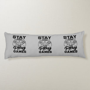COVID 19 Quarantine Gamer Gift - Stay At Home Body Cushion