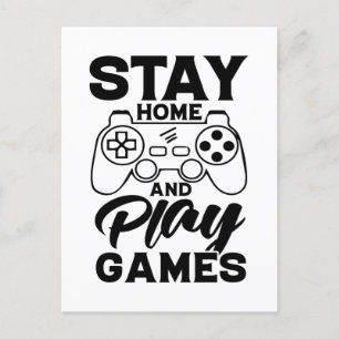 COVID 19 Quarantine Gamer Gift - Stay At Home Postcard