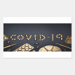 Covid-19 Rectangular Sticker
