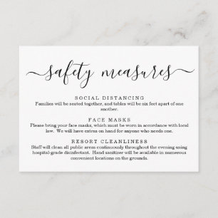 Covid 19 Safety Mask Social Distancing Information Enclosure Card