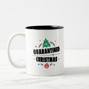 Covid 19 Survivors Christmas Day Design Two-Tone Coffee Mug