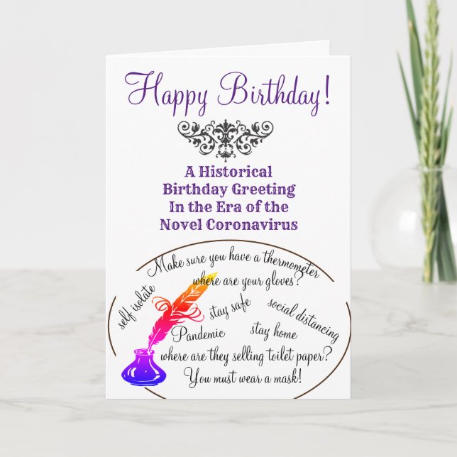 Covid-19 Time Capsule Greeting Card (Front)