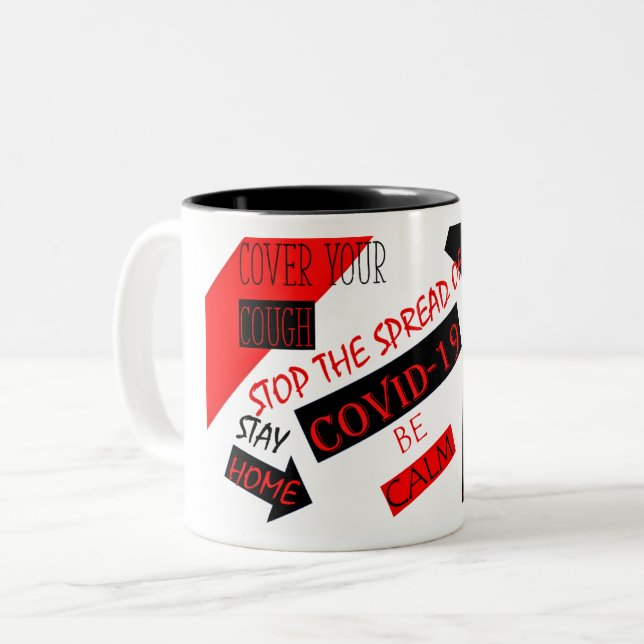 Covid-19 Two-Tone Coffee Mug (Front Left)