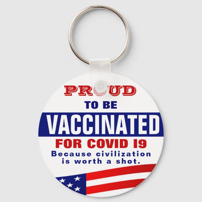 Covid 19 Vaccination Key Ring (Front)