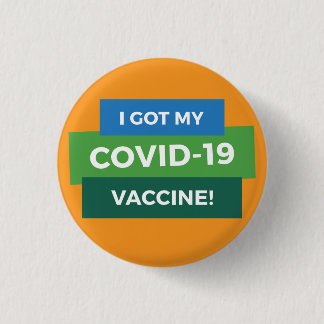 COVID-19 Vaccine 3 Cm Round Badge