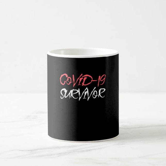 Covid-19 Virus Survivor Awareness Design Coffee Mug (Center)
