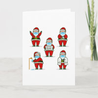 covid christmas face mask doctor santa claus