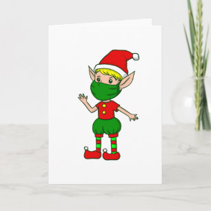 covid christmas face mask elf coronavirus invitation
