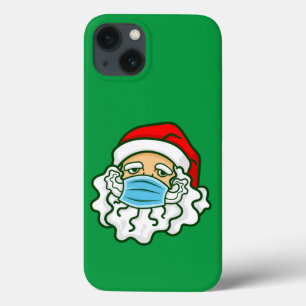 covid christmas face mask santa claus beard iPhone 13 case