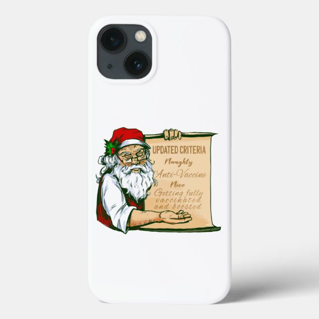 covid christmas santa claus vaccine naughty Case-Mate iPhone case (Back)