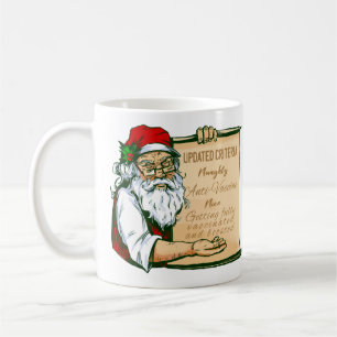 covid christmas santa claus vaccine naughty coffee mug