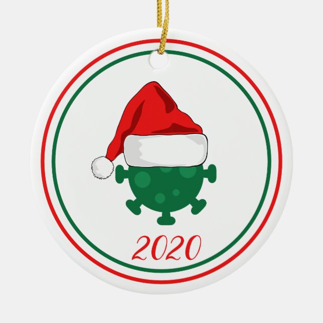 Covid Corinavirus Global Pandemic 2020 Ceramic Ornament (Front)