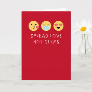 Covid Emoji Valentine Greeting Card