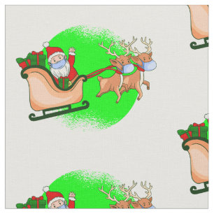 covid face mask santa claus reindeer xmas fabric