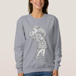 covid face mask ww2 kissing couple sweatshirt