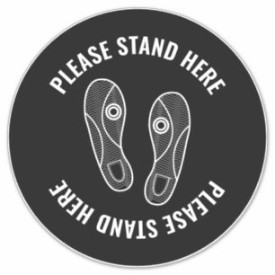 Covid Please Stand Here Sneaker Print Change Colou