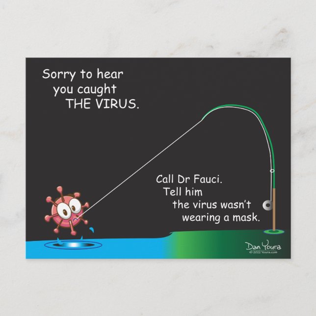 COVID Postcard #3 in CORONA series by Dan Youra (Front)