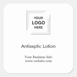 COVID Safety Hand Sanitizer Business Square Design Sticker