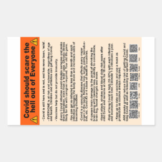 Covid should scare the hell paper stickers