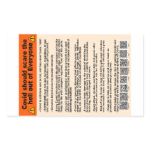Covid should scare the hell paper stickers