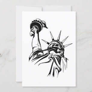 covid statue of liberty face mask invitation